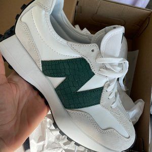 New Balance Women's 327 Nightwatch crocodile sneakers